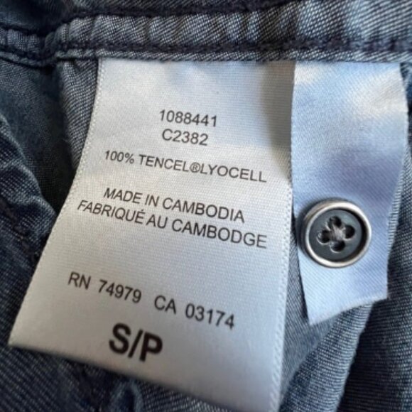 Parasuco Demin Shirt dress with wait tie / Tencel Dress / Blue / Size S - Picture 10 of 10